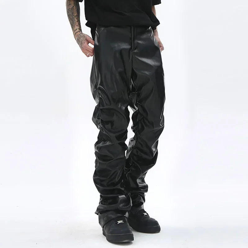 Villa Blvd Vegan Leather Stacked Pant