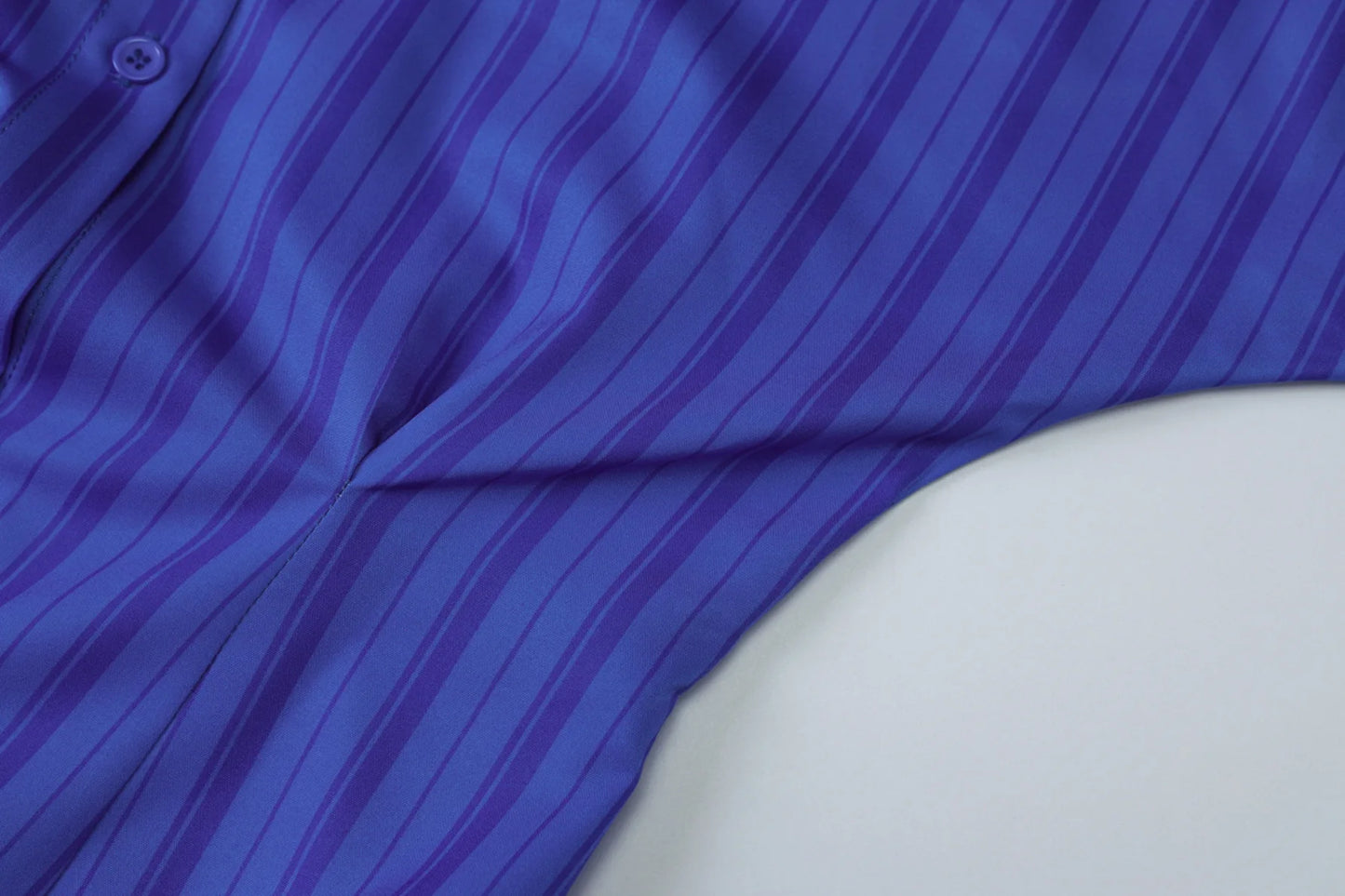 Villa Blvd Contrast Striped Shirt Dress