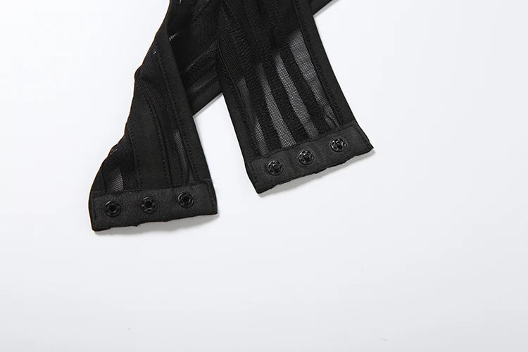 Villa Blvd Coquette Mesh Bodysuit