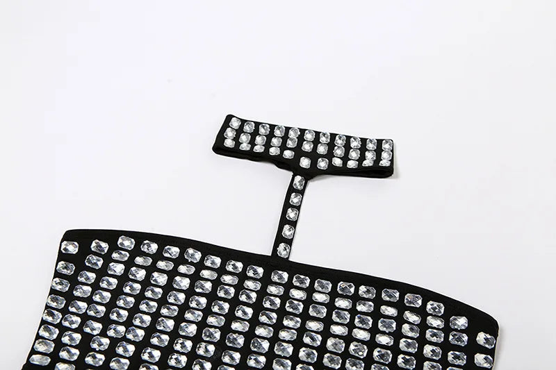 Villa Blvd Vintage Rhinestone Halter Tank Top