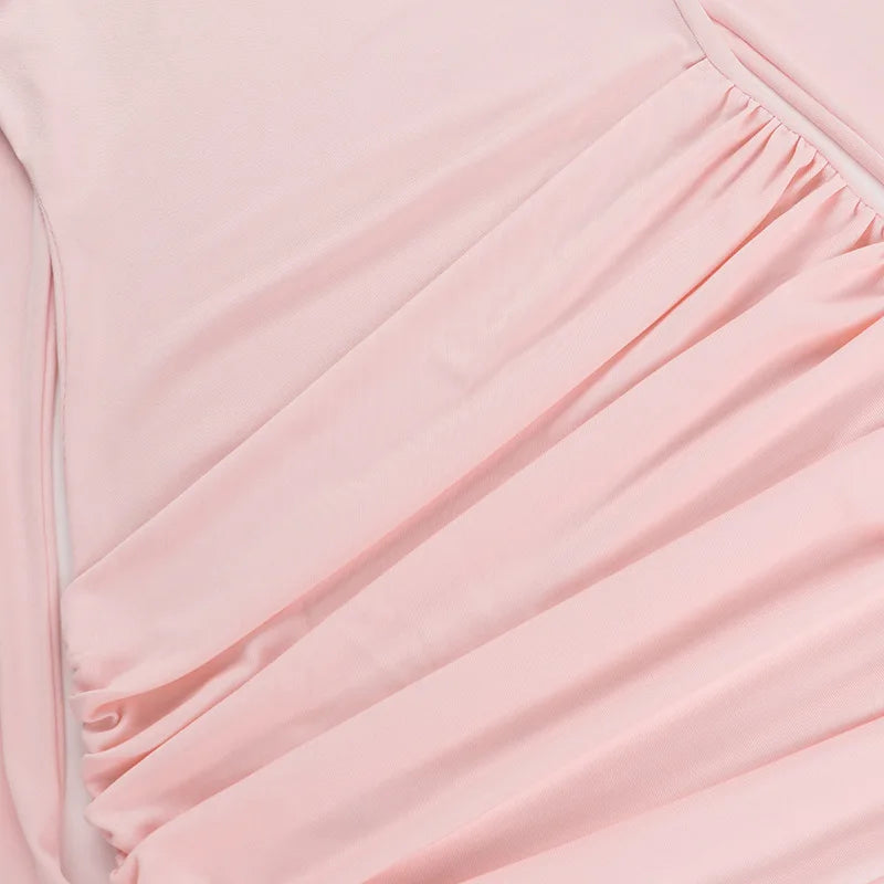 Villa Blvd Ruffled Sleeve Pleated Dress