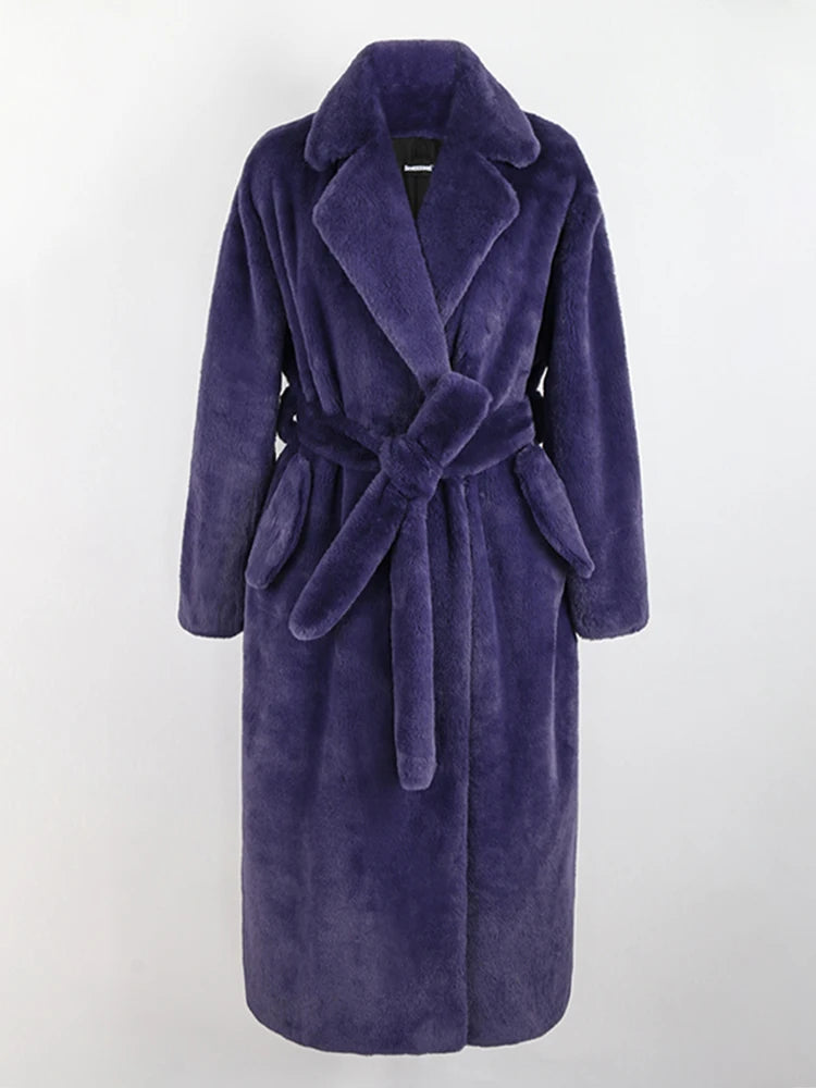 Villa Blvd Fluffy Faux Fur Long Coat ☛ Multiple Colors Available ☚