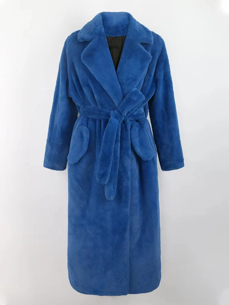 Villa Blvd Fluffy Faux Fur Long Coat ☛ Multiple Colors Available ☚