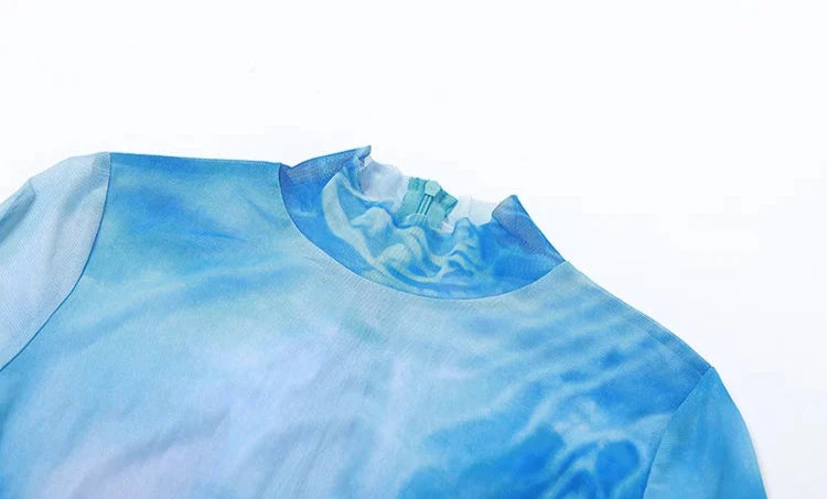 Villa Blvd Mesh Gradient Abstract Jumpsuit