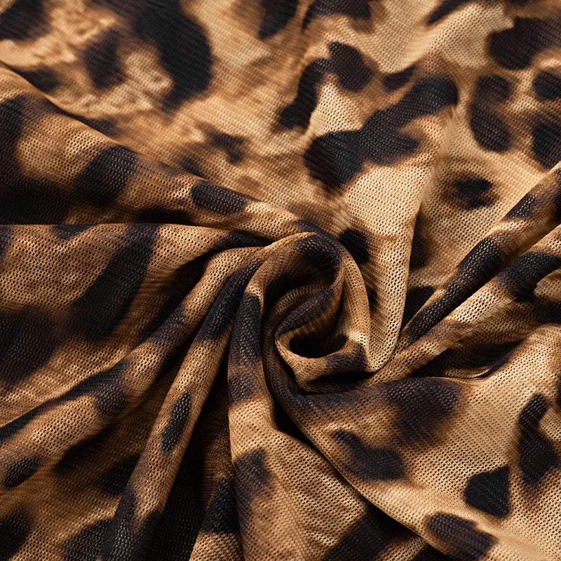 Villa Blvd Lace Leopard Maxi Dress