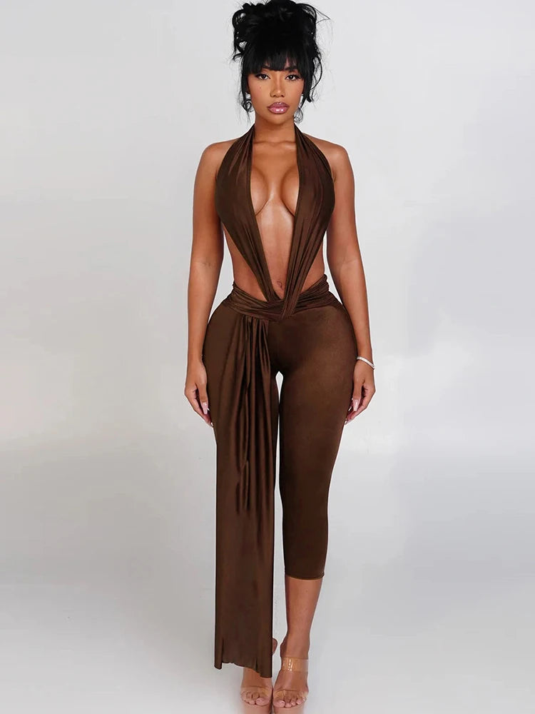 Villa Blvd Halter Ribbon Romper ☛ Multiple Colors Available ☚