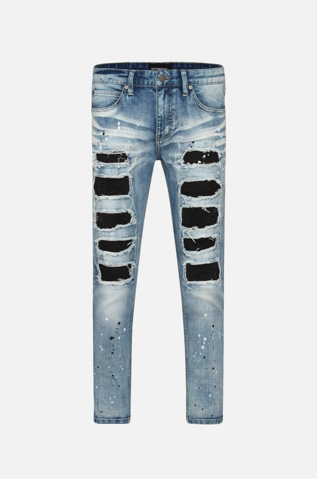 Villa Blvd Paint Patchwork Denim Jeans