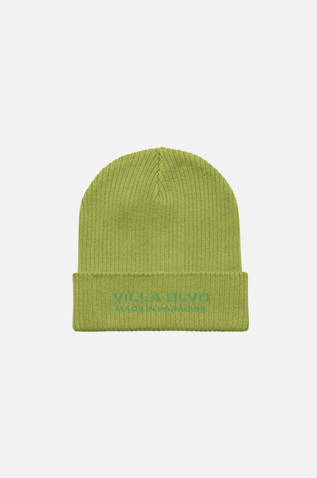 Villa Blvd Made in Paradise Organic Beanie - Lime