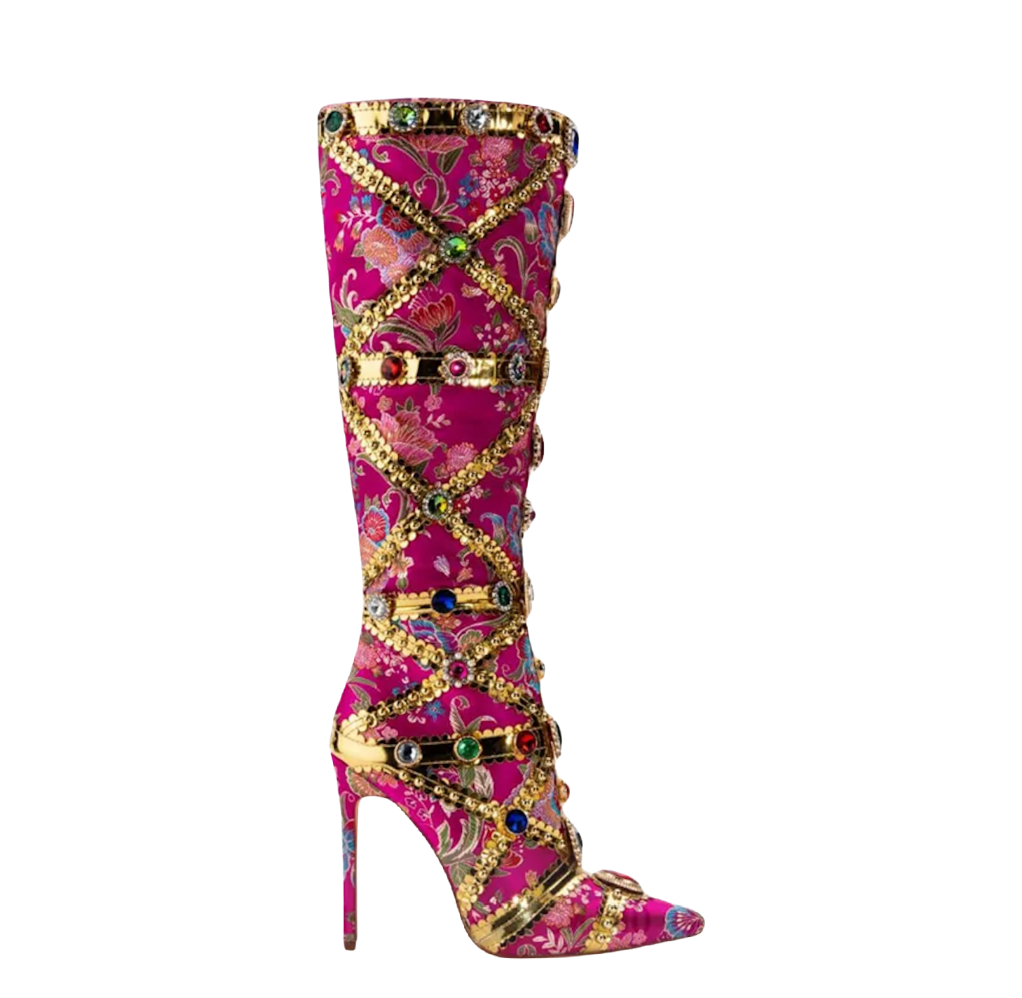 Embellished knee high boots best sale
