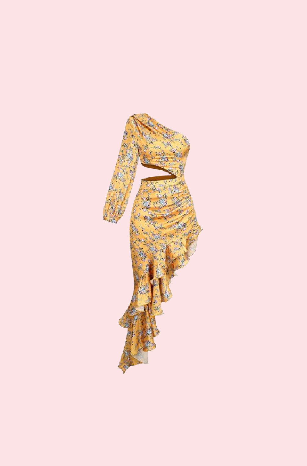 Villa Blvd Floral Asymmetrical Dress Floral / S Villa Blvd Floral Asymmetrical Dress Floral / S