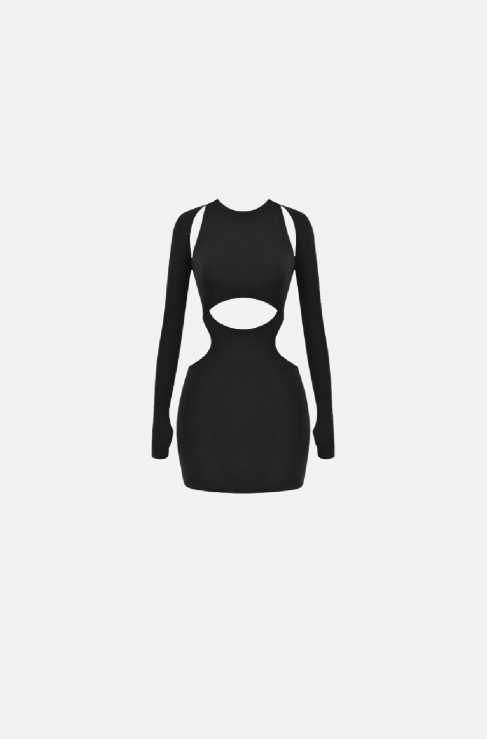 white christmas dresses Cut It Out Black Mesh Panel Midi Dress main image 1