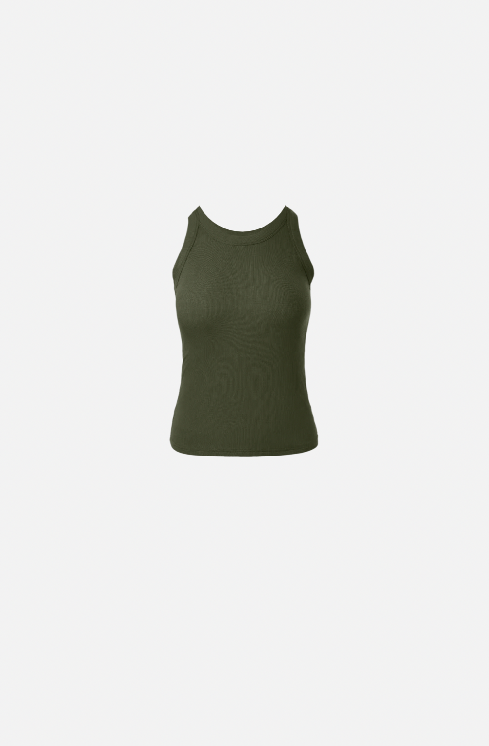 Villa Blvd Halter Neck Ribbed Cropped Top
