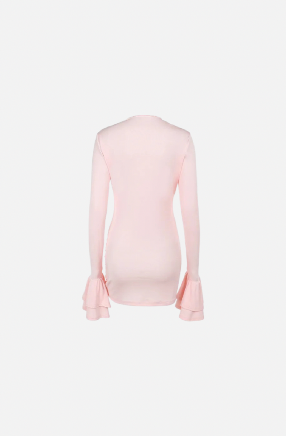 Villa Blvd Ruffled Sleeve Pleated Dress