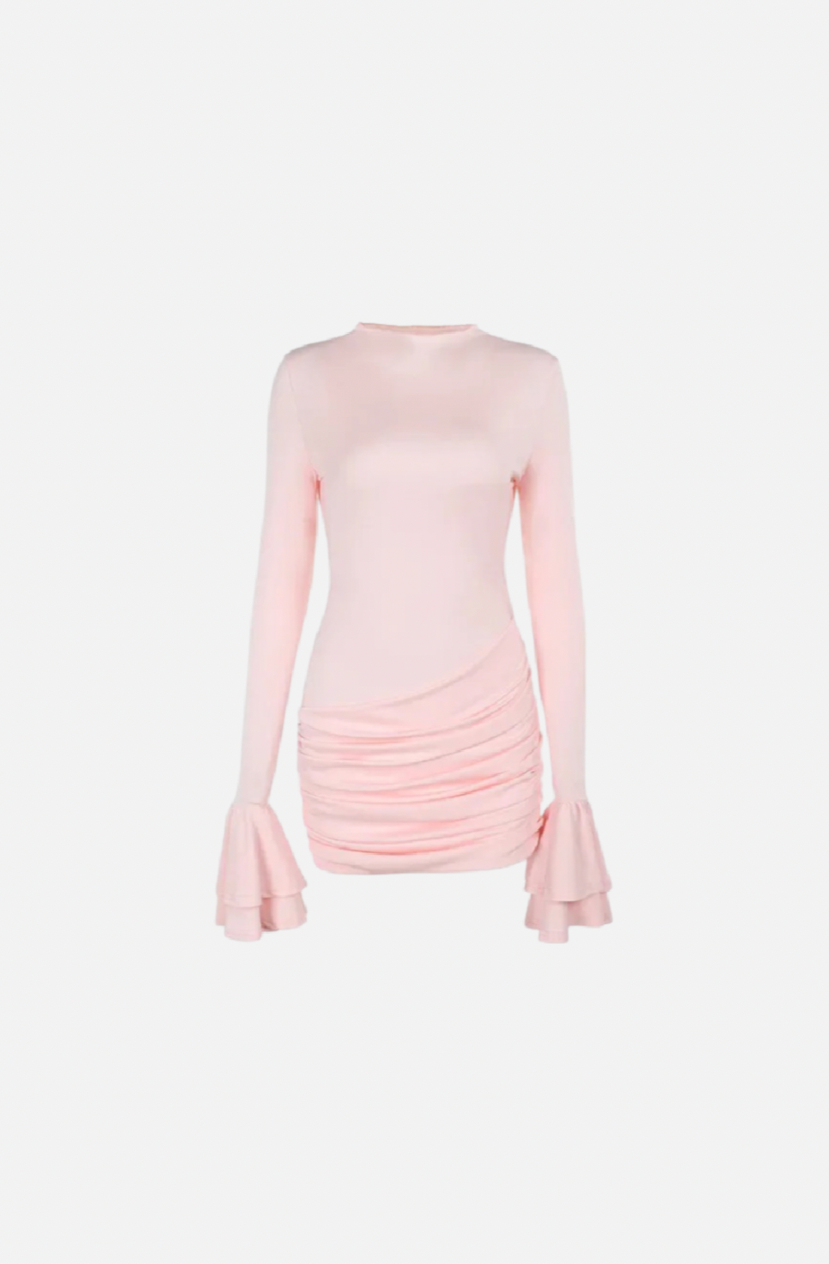 Villa Blvd Ruffled Sleeve Pleated Dress