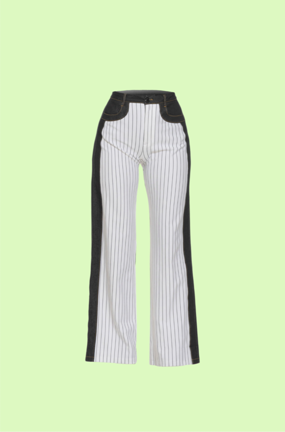 Villa Blvd ƎDEN Ponti & Denim Striped Pants ☛ Multiple Colors Available ☚