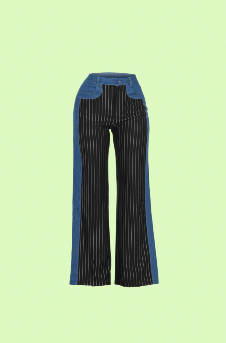 Villa Blvd ƎDEN Ponti & Denim Striped Pants ☛ Multiple Colors Available ☚