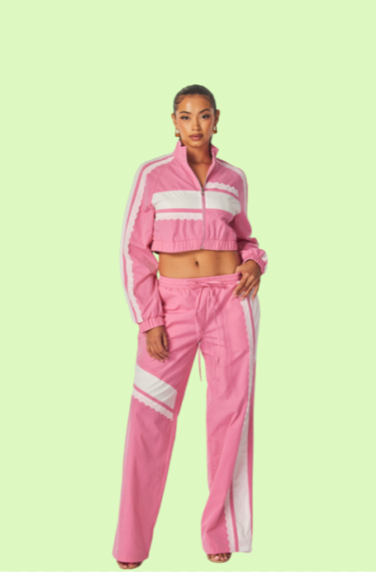 Villa Blvd ƎDEN Nylon and Lace Tracksuit ☛ Multiple Colors Available ☚