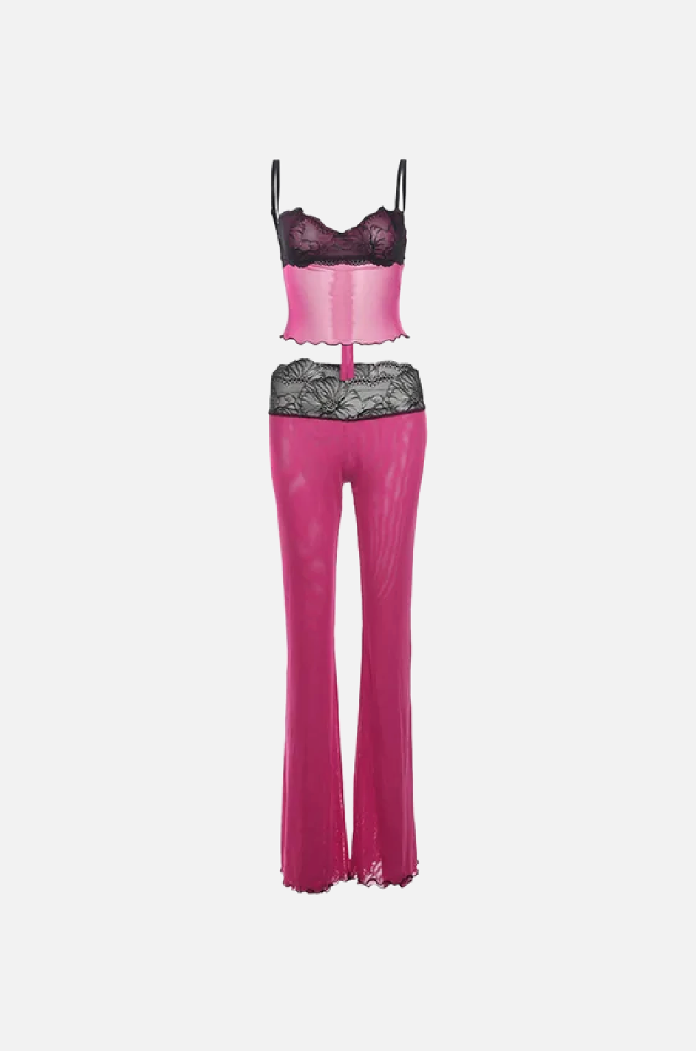 Villa Blvd Lace and Sheer Camisole Top + Pants Set ☛ Multiple Colors Available ☚