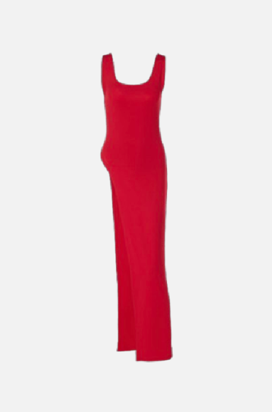 Villa Blvd High Slit Maxi Tank Multiple Colors Available Red / S Villa Blvd High Slit Maxi Tank Multiple Colors Available Red / S