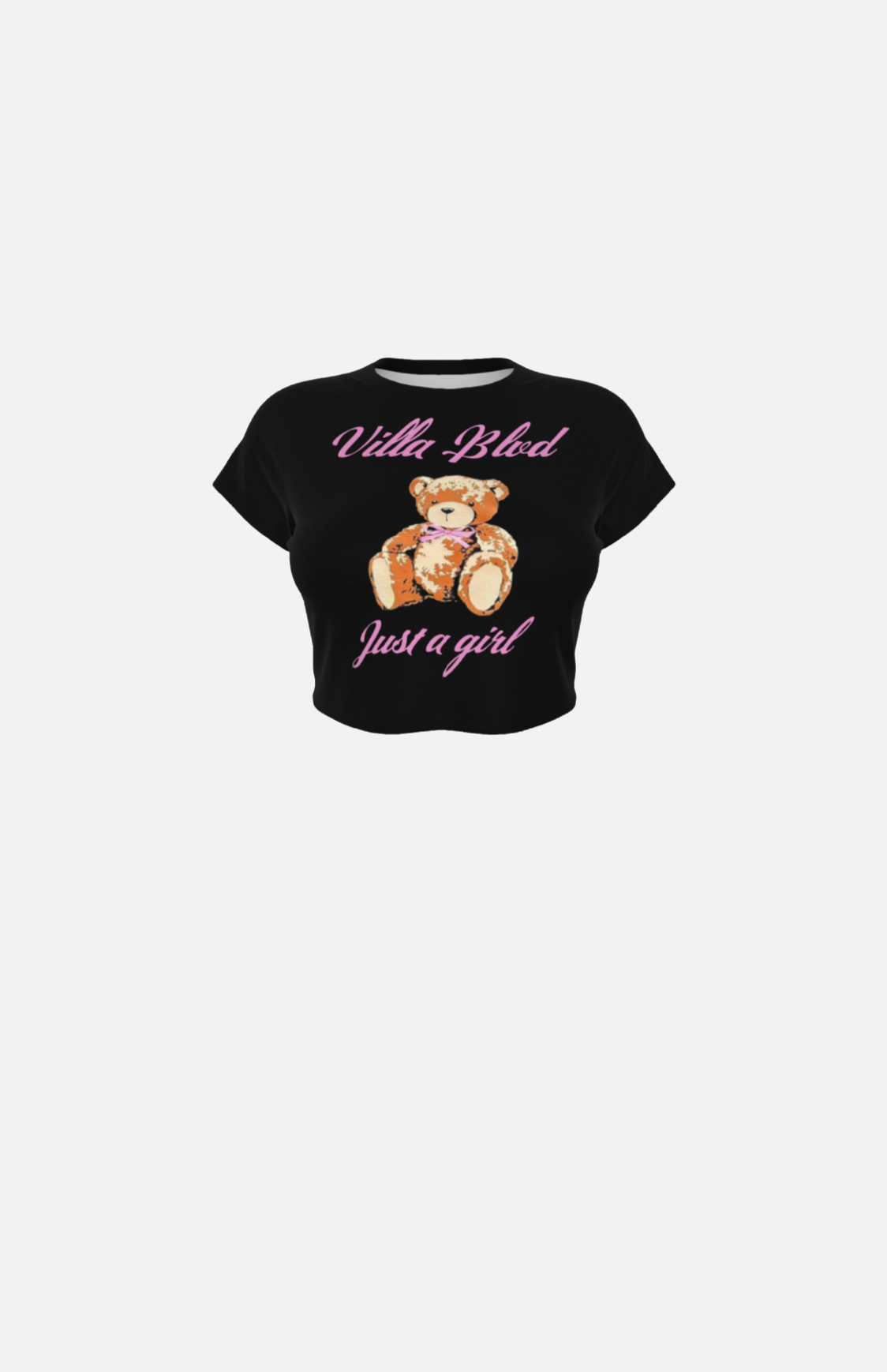 Villa Blvd ⱯPEX Diamond Amorette Teddy Cropped T-shirt