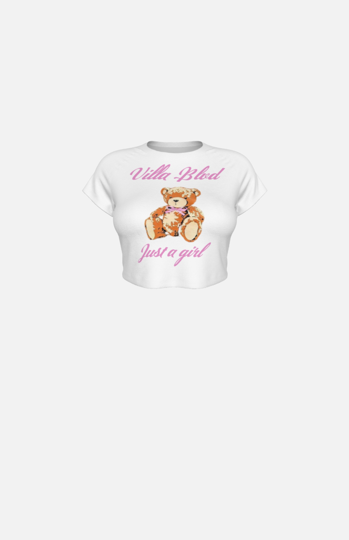 Villa Blvd ⱯPEX Diamond Amorette Teddy Cropped T-shirt