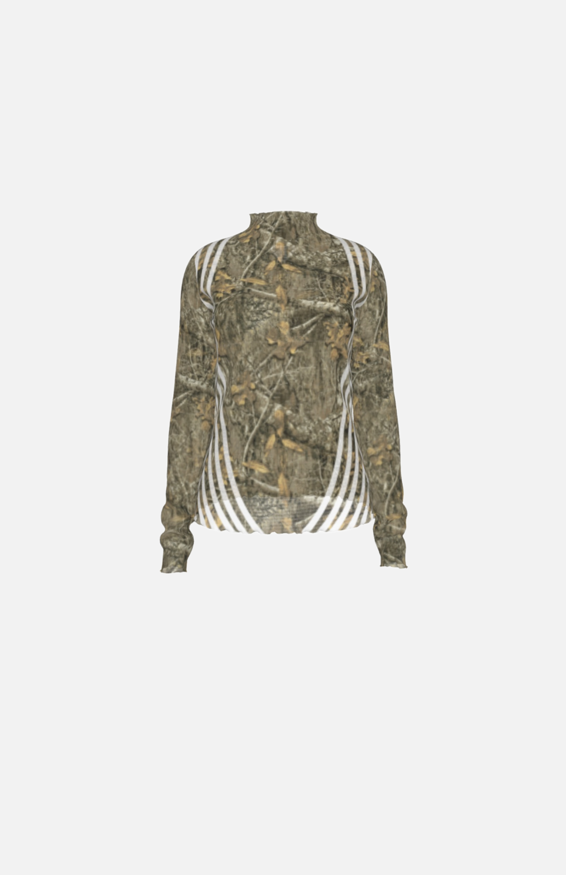 Villa Blvd Woodland Camo Striped Mesh Tee