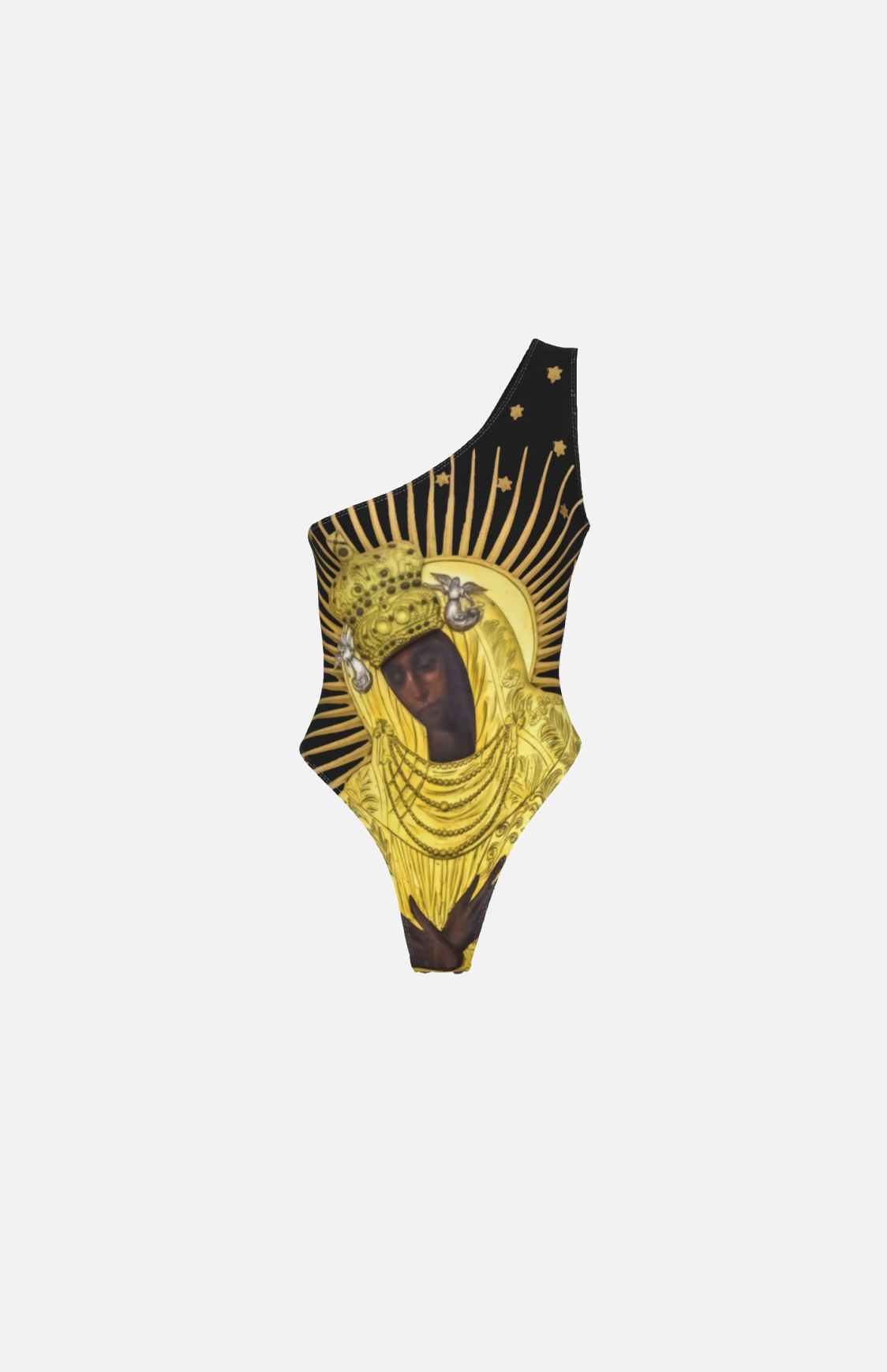 Villa Blvd Golden Noir One-Shoulder Bodysuit