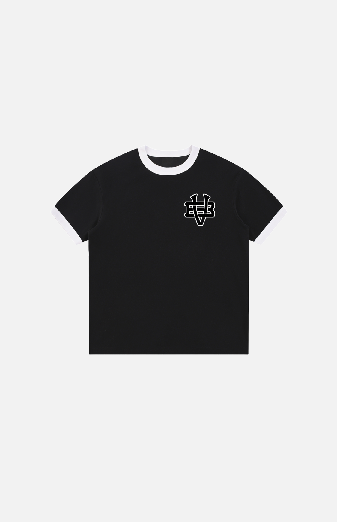 Villa Blvd Bold Vintage Contrast Edge Crewneck T-Shirt