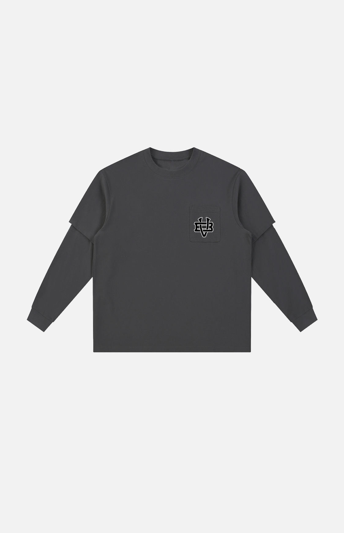 Villa Blvd Bold Vintage Layered Long Sleeve T-Shirt ☛ Multiple Colors Available ☚
