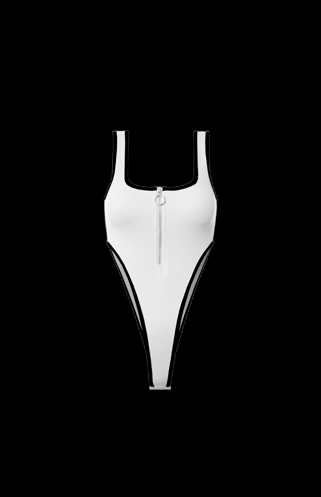 Villa Blvd Atelier Contrast Zipper Tank Bodysuit ☛ Multiple Colors Available ☚
