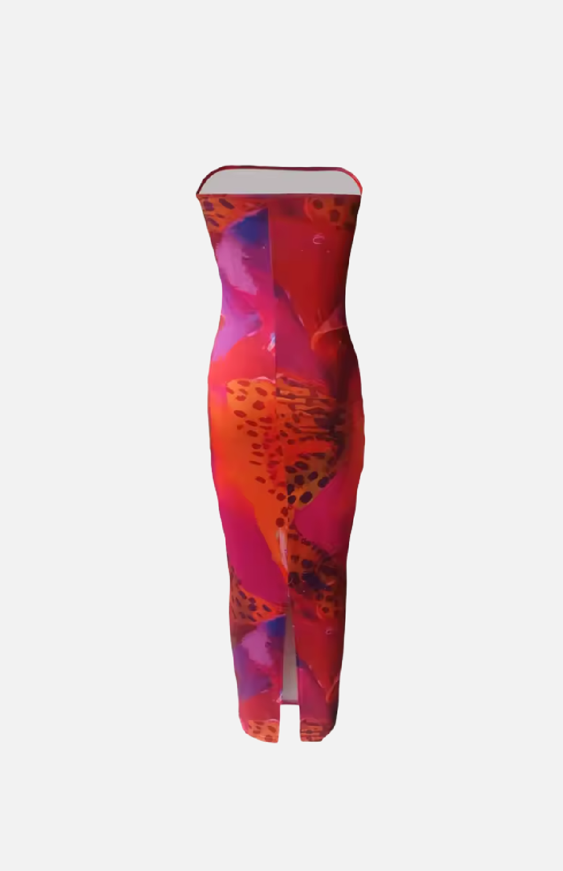 Villa Blvd Floral Leopard Bandeau Dress