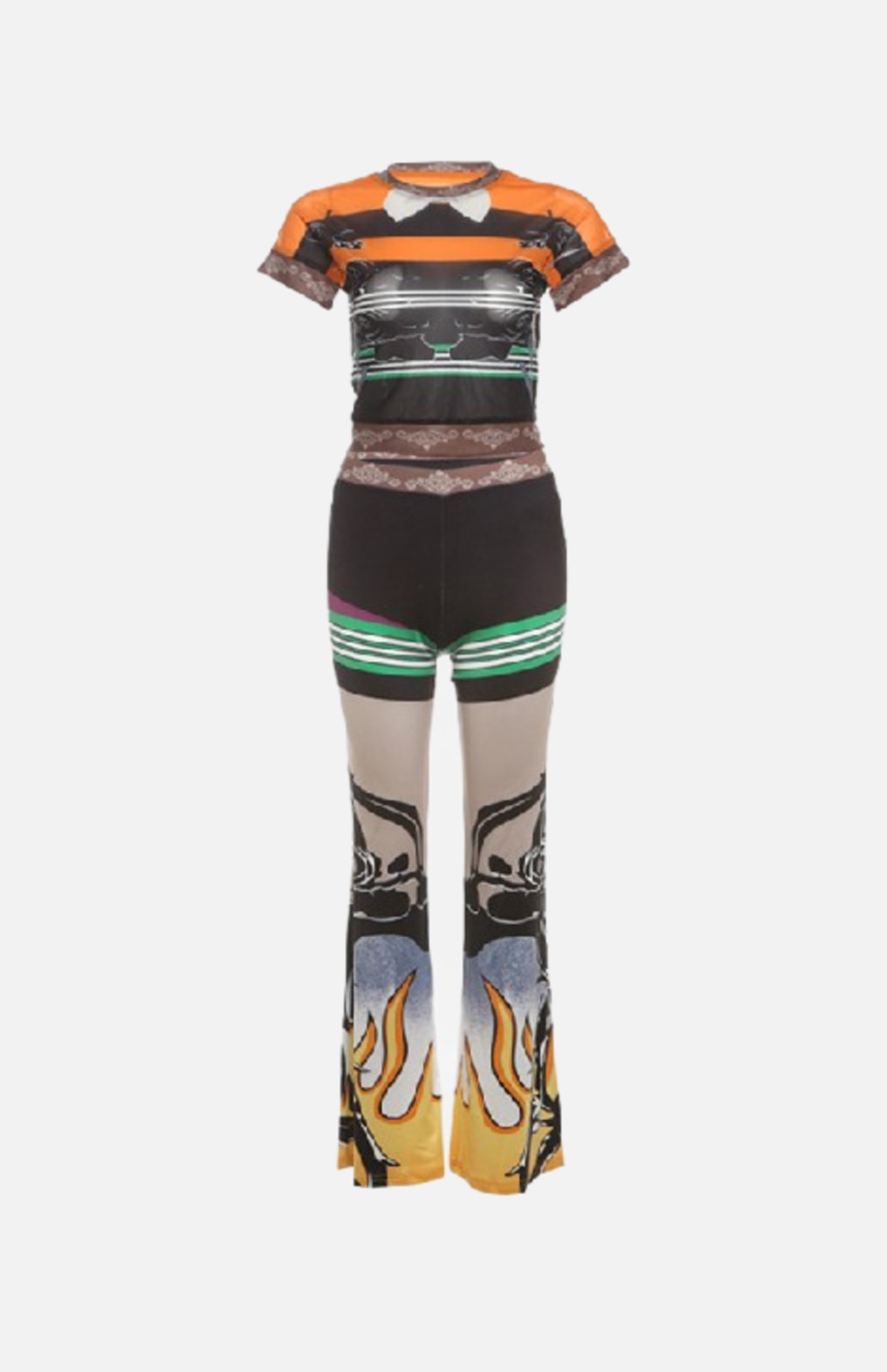 Villa Blvd Mesh Stripes & Flames Set