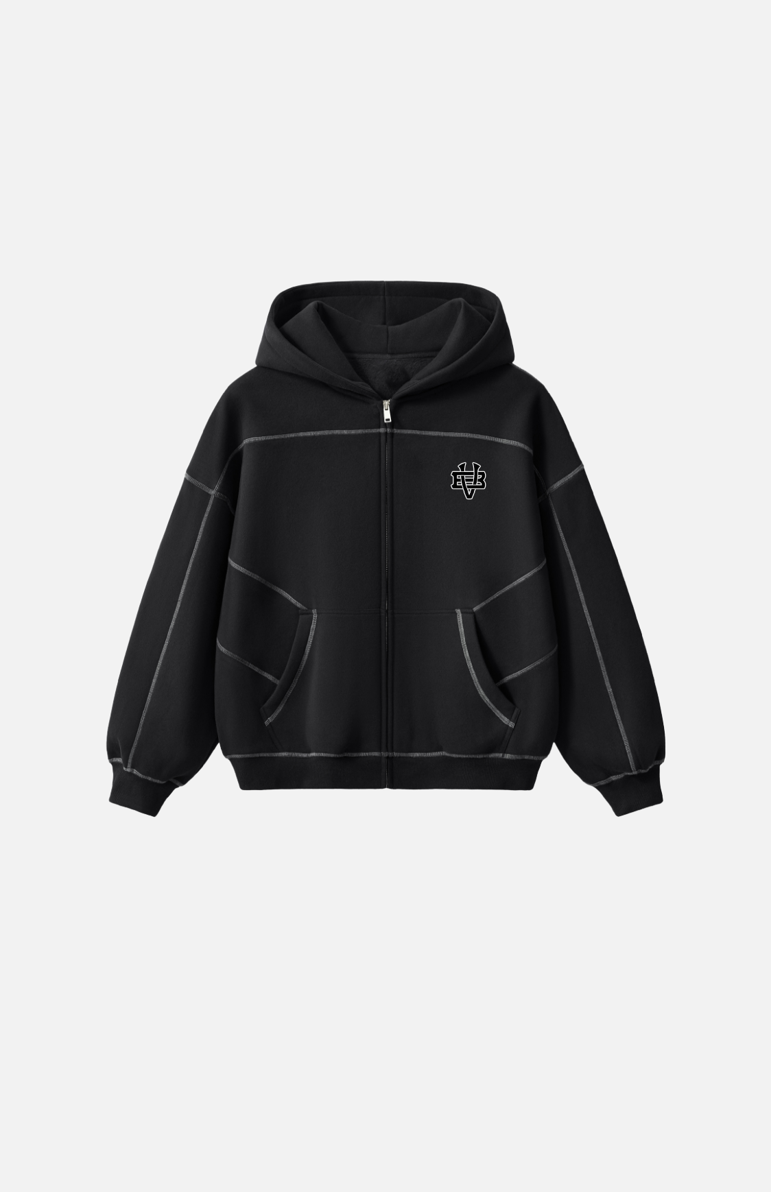 Villa Blvd Bold Vintage Stitched Fleece Hoodie