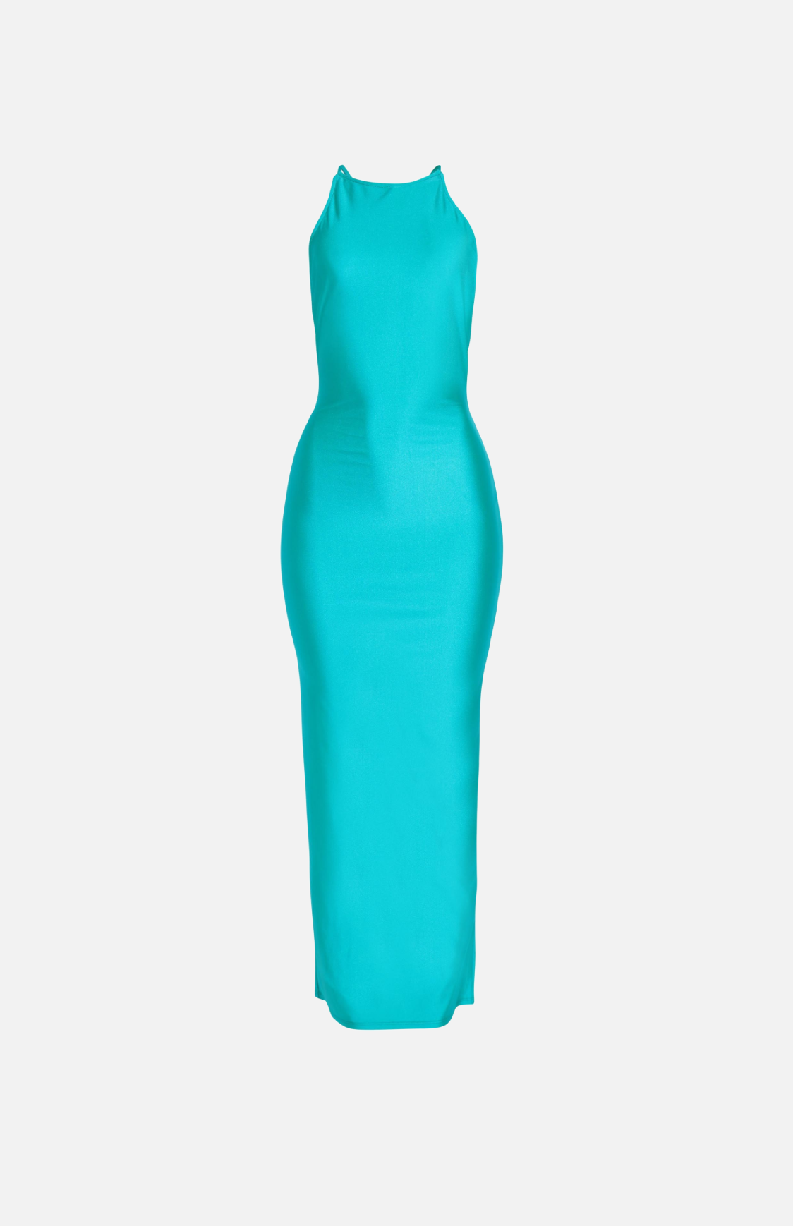 Villa Blvd Nylon Halter Maxi Dress Multiple Colors Available Mint / M Villa Blvd Nylon Halter Maxi Dress Multiple Colors Available Mint / M