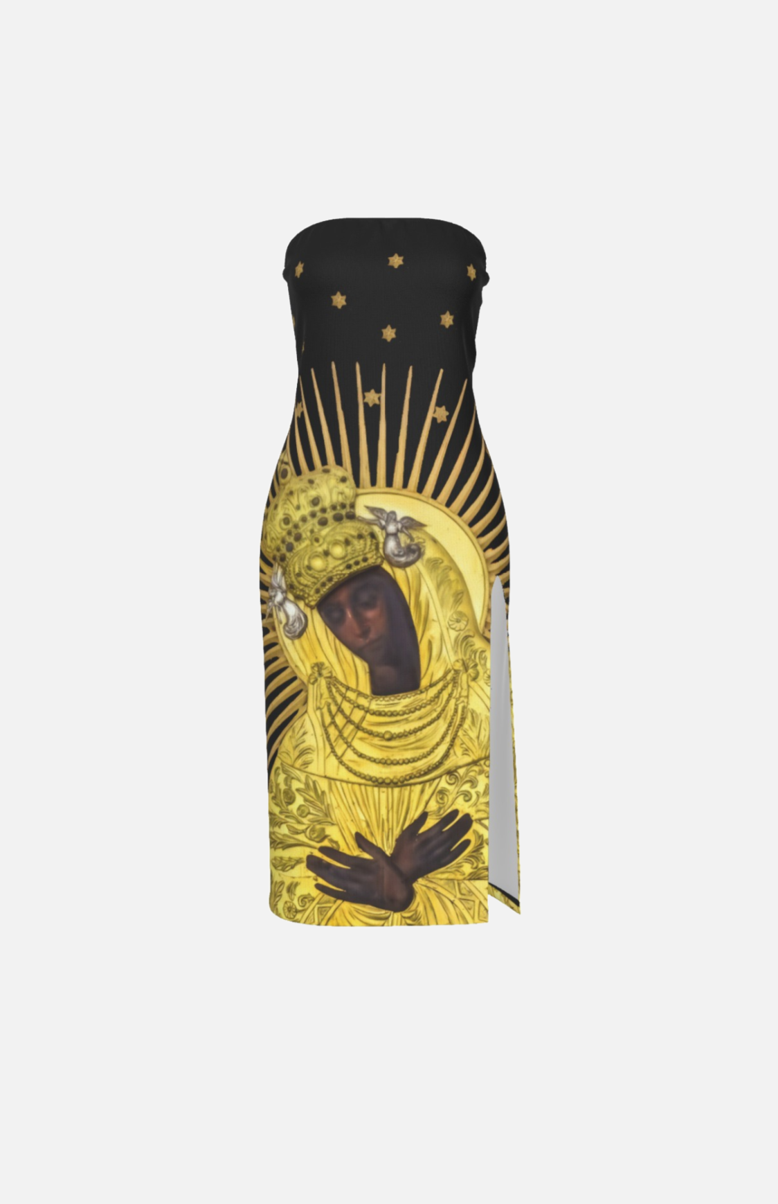 Villa Blvd Golden Noir Bandeau Dress
