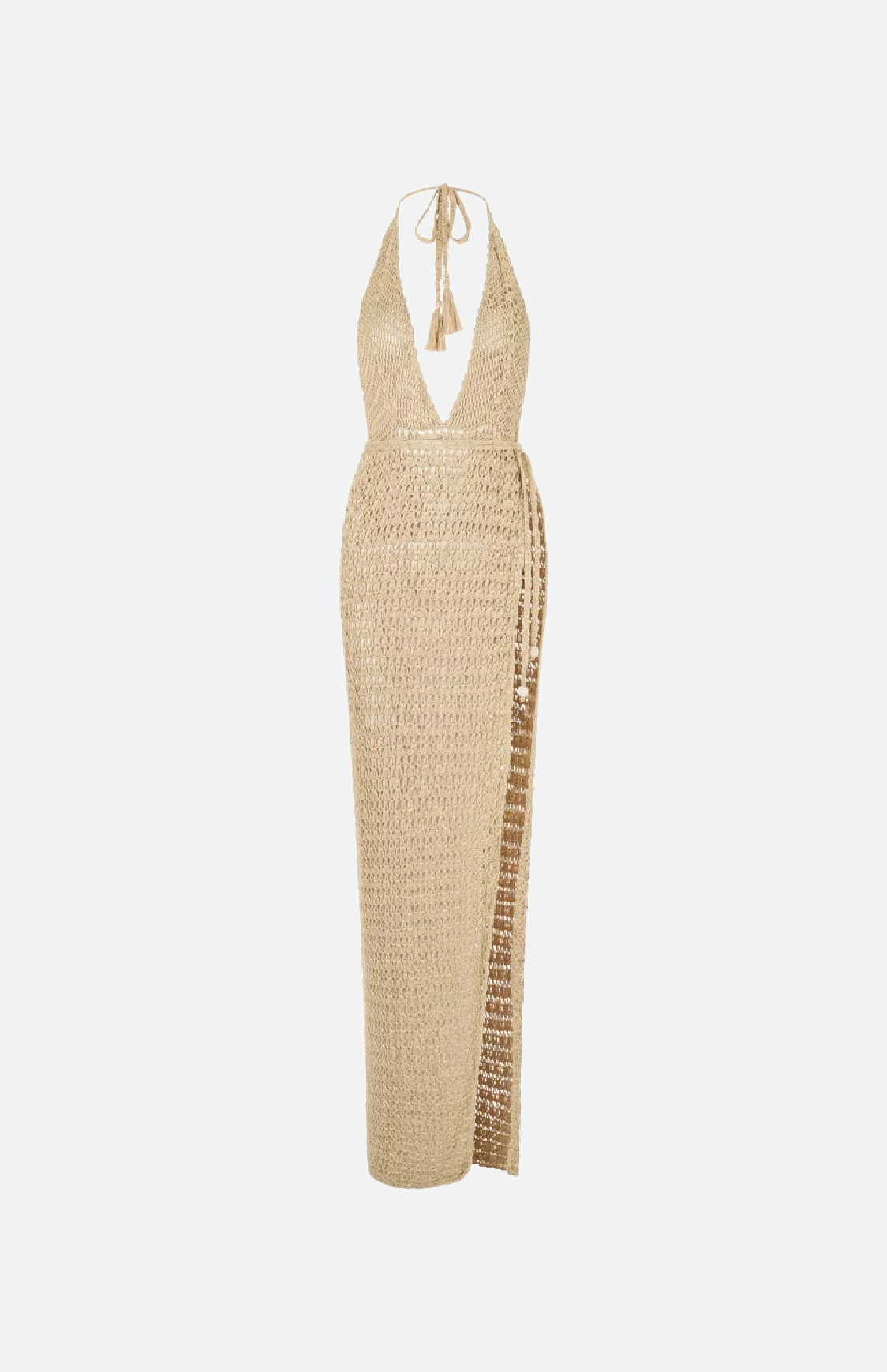 Villa Blvd Deep-V-Backless Knitwear Maxi Dress ☛ Multiple Colors Avail