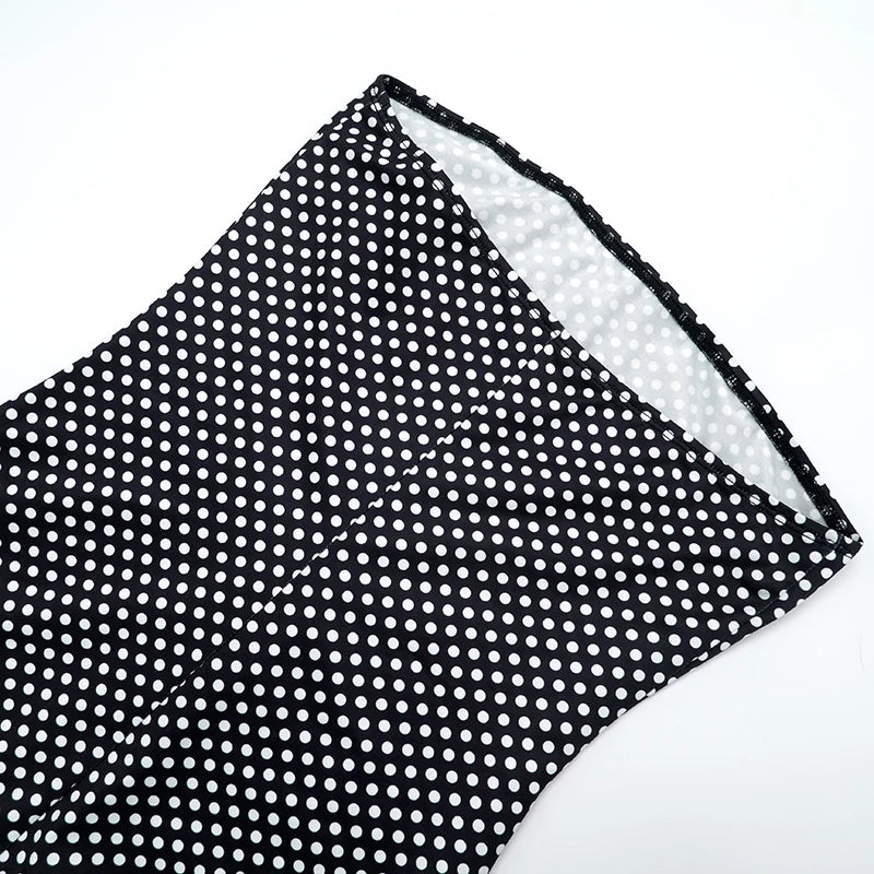 Villa Blvd Polka Dot Bandeau Jumpsuit