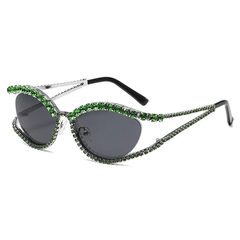 Villa Blvd Luxe Diamond Cat-Eye Sunglasses ☛ Multiple Colors Available ☚