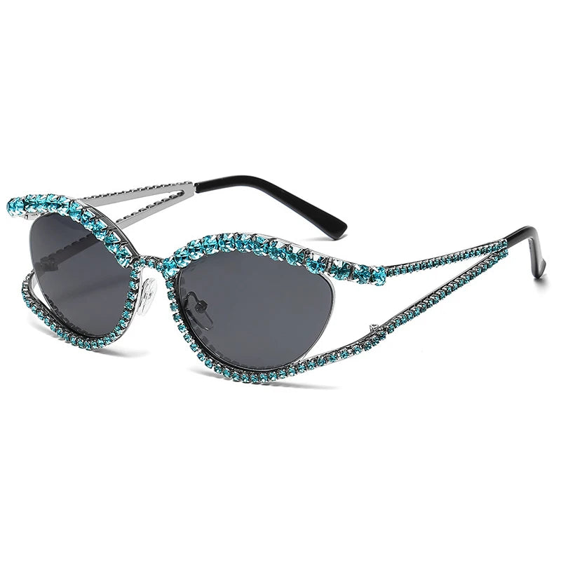 Villa Blvd Luxe Diamond Cat-Eye Sunglasses ☛ Multiple Colors Available ☚