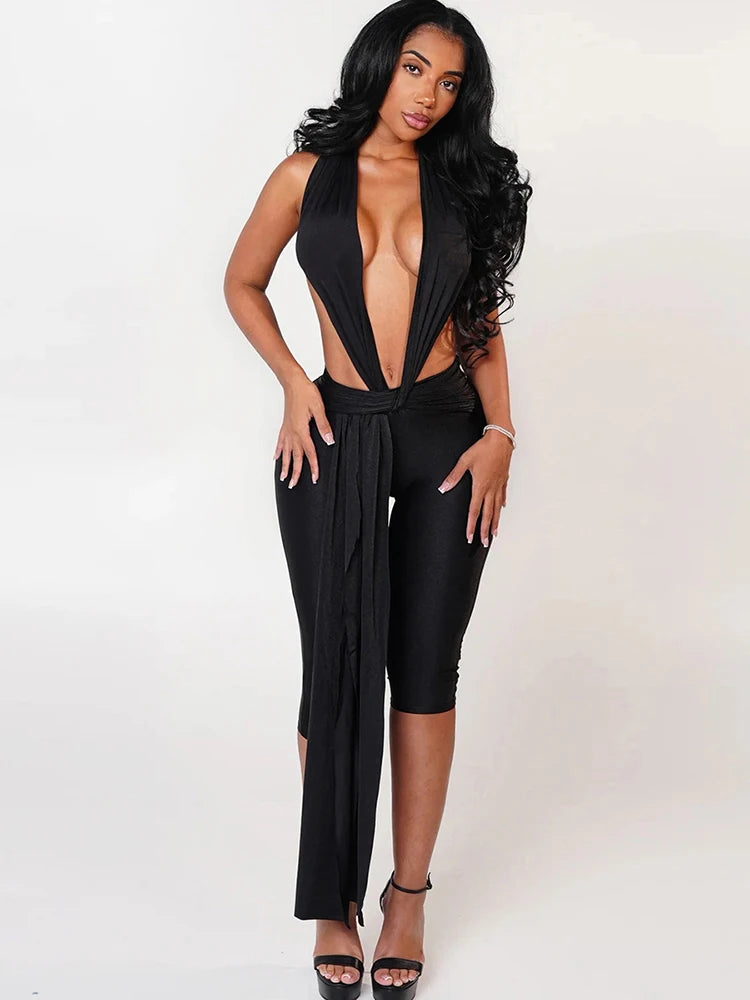 Villa Blvd Halter Ribbon Romper ☛ Multiple Colors Available ☚