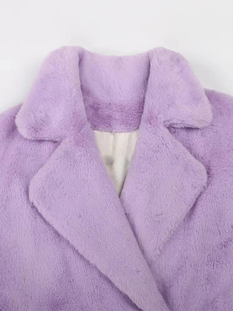 Villa Blvd Fluffy Faux Fur Long Coat ☛ Multiple Colors Available ☚