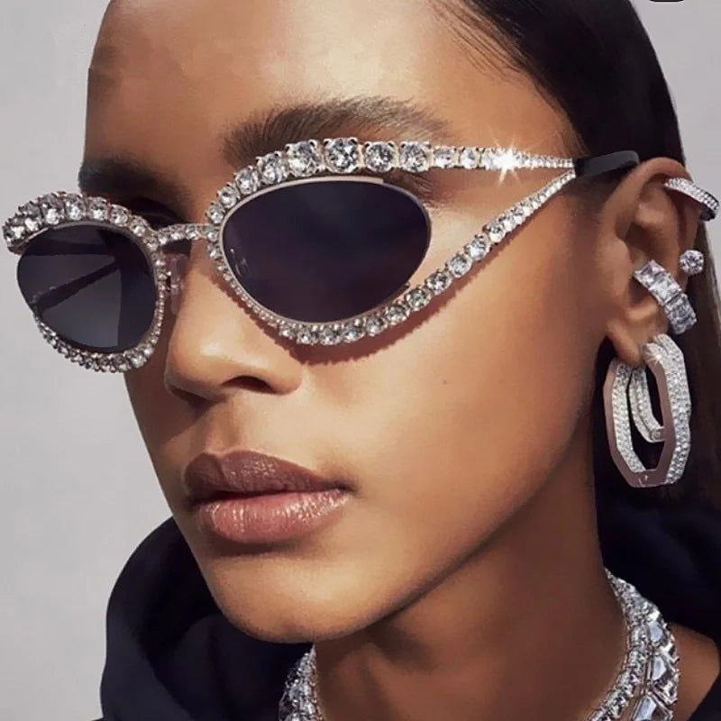 Villa Blvd Luxe Diamond Cat-Eye Sunglasses ☛ Multiple Colors Available ☚