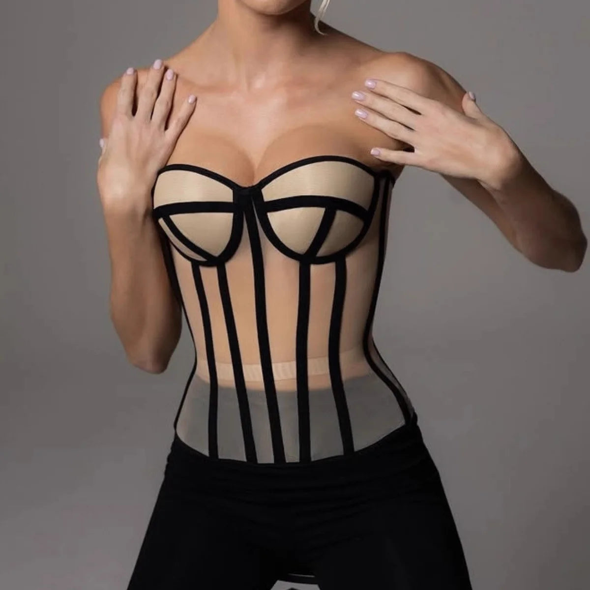 Villa Blvd Perspective Mesh Corset