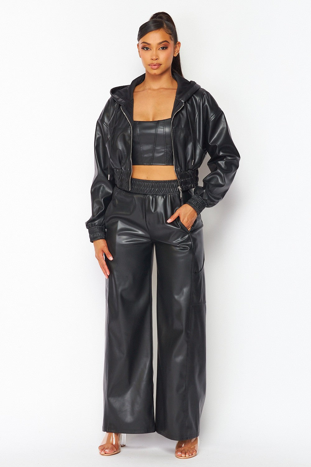 Villa Blvd ƎDEN Panelled Vegan Leather Set ☛ Multiple Colors Available ☚