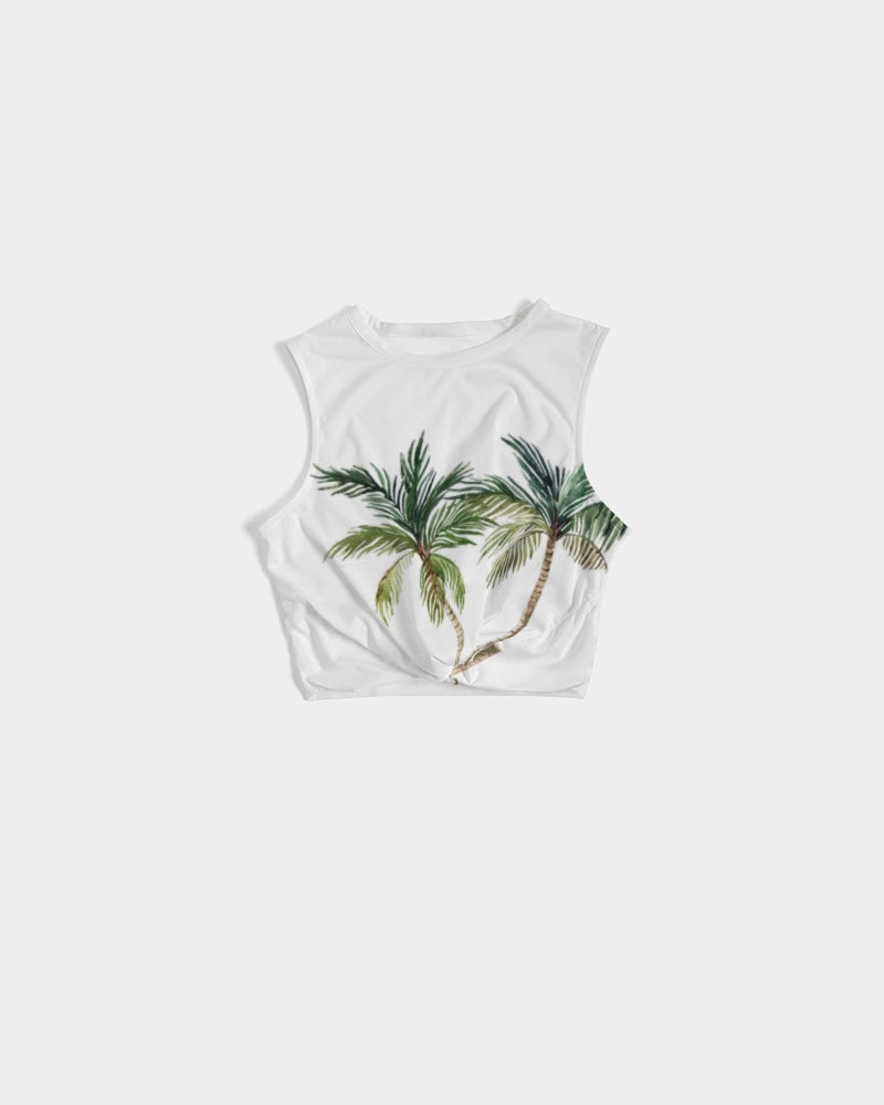 Villa Blvd Signature Palms Twist-Front Croptop
