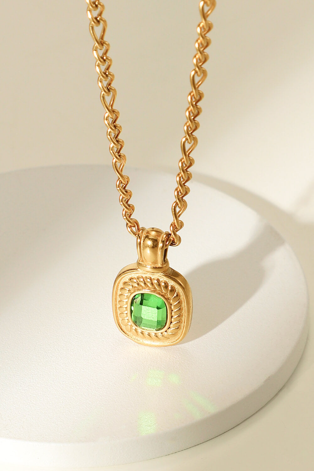 Villa Blvd 18K Gold Plated Jeweled Pendant Necklace ☛ Multiple Colors Available ☚