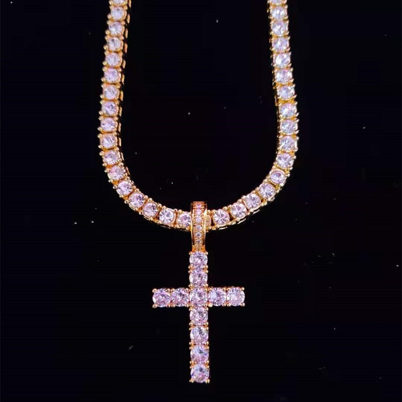 Villa Blvd Cross Pendant Necklace ☛ Multiple Colors Available ☚
