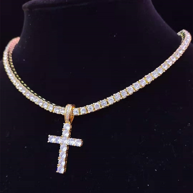 Villa Blvd Cross Pendant Necklace ☛ Multiple Colors Available ☚
