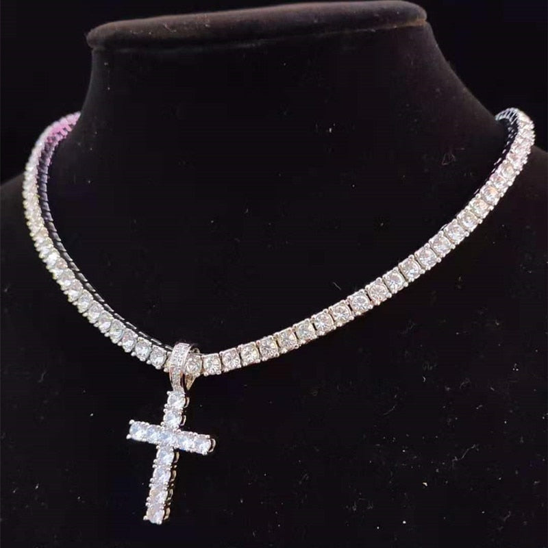 Villa Blvd Cross Pendant Necklace ☛ Multiple Colors Available ☚