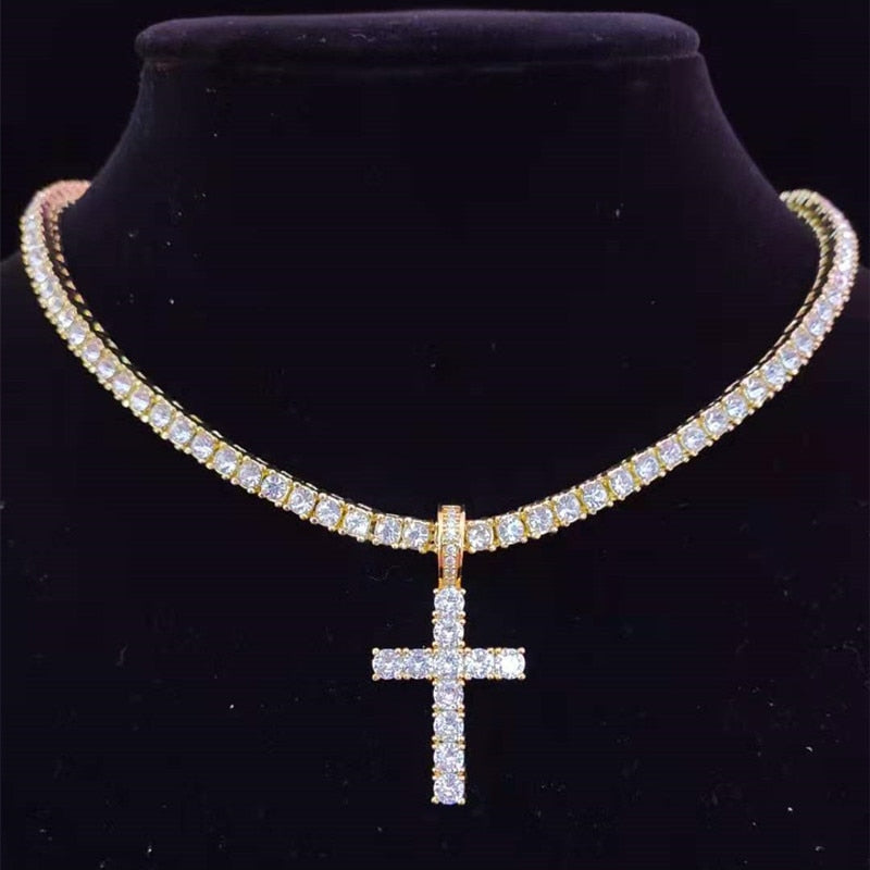Villa Blvd Cross Pendant Necklace ☛ Multiple Colors Available ☚